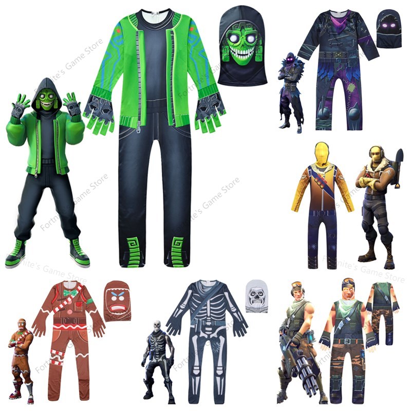 Fortnite Kids Halloween Mask Game Costume Anime Cosplay Costumes Raptor  Skeleton Boys Clothes Fortress Night Bodysuit Man - Price history & Review  | AliExpress Seller - Fortnite's Game Store 