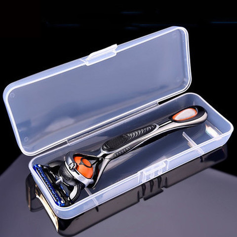 Portable Men Shaving Box Razor Transparent Plastic Travel Case Universal Tool Holder Manual Razor Cartridge Storage Box Supply ► Photo 1/4