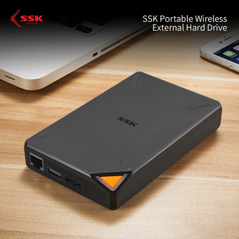 SSK SSM F200 Portable Wireless External hard Drive hard disk smart hard drive 1TB Cloud Storage 2.4GHz WiFi Remote access ► Photo 1/6