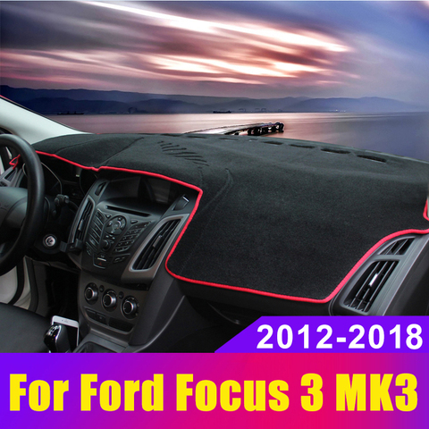 Car Dashboard Covers Mat Avoid Light Pad Sun Shade Carpets Protector LHD For Ford Focus 3 MK3 2012 2013 2014 2015 2016 2017 2022 ► Photo 1/6
