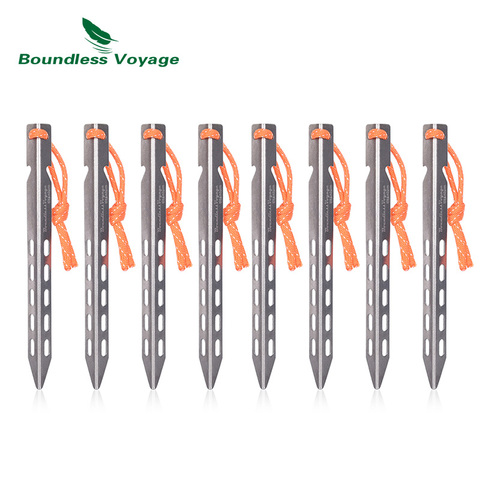 Boundless Voyage Titanium Tent Pegs Outdoor Camping Tent Stakes Tent Accessories Heavy Duty Aluminum Alloy Pegs Nails ► Photo 1/6