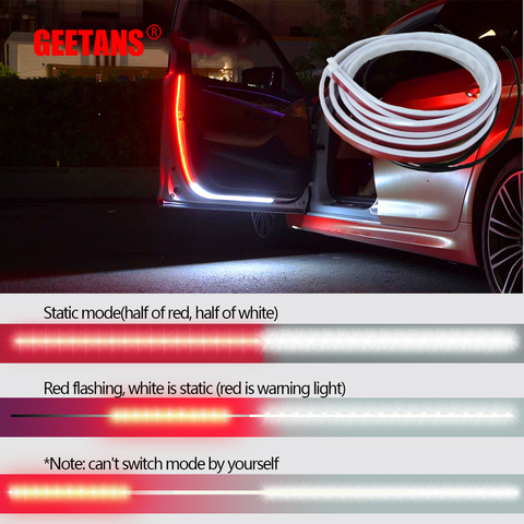 Car Door Opening Warning LED Lights Welcome Decor Lamp Strips Anti Rear-end Collision 12V Safety Universal auto accessories CF ► Photo 1/6