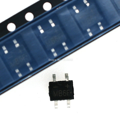 50PCS/LOT MB6F 600V 0.5A SOP-4 SMD rectifier diode bridge mb6f ► Photo 1/1