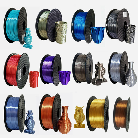 PLA SILK Filament 1.75MM 250g Shiny PLA 3D Printer Filament 0.25kg Silk Texture PLA 3D DIY Printing Materials Fast Shipping ► Photo 1/6