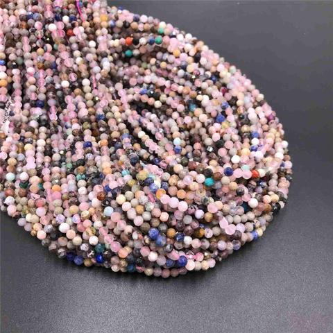 2 3 4mm Small Beads AB Tourmaline Micro Natural Multi-faceted stone beads quartz crystal round beads tiny stone beads jewelry ► Photo 1/3
