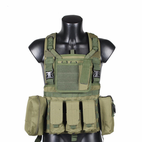 RRV Tactical Vest, Molle Vest, 600D Nylon, Airsoft Tactial Gear Colete Tatico, Black, Tan, OD Green, Woodland, CP, ACU ► Photo 1/6