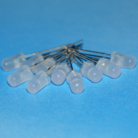 100 Pcs 5mm Blue LED Diode Lights - Clear Transparent Diodes LEDs