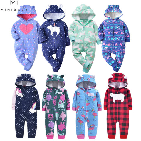 2022 spring jumpsuit baby girl clothing fleece romper baby coat 12M-24M kids costumes for baby clothes , body infant rompers ► Photo 1/6