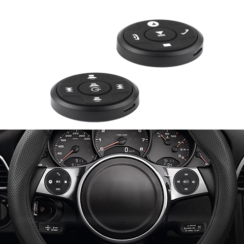 Universal Car Steering Wheel Remote Controller 10 Key Music Wireless DVD GPS Navigation Radio Remote Control Buttons ► Photo 1/6
