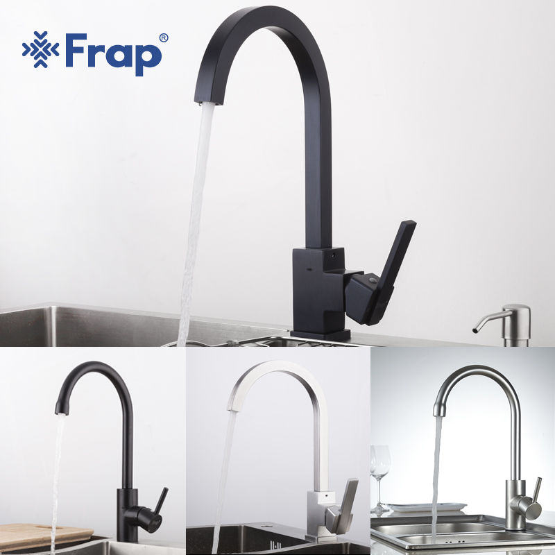 Buy Online Frap New Arrival Hot And Cold Water Kitchen Sink Faucet Space Aluminum Water Mixer Tap 360 Degree Rotation Yf40010 Alitools