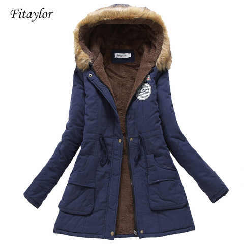 new winter military coats women cotton wadded hooded jacket medium-long casual parka thickness plus size XXXL quilt snow outwear ► Photo 1/6