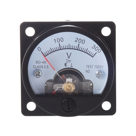 AC 0-300V Round Analog Dial Panel Meter Voltmeter Gauge Black ► Photo 1/5