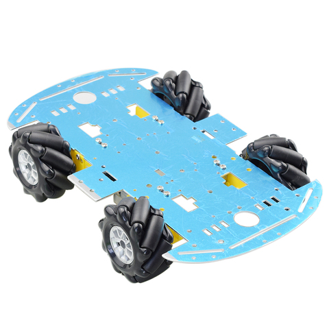 Cheapest Aluminum Mecanum Wheel Omni Robot Car Chassis Kit with 4pcs TT Motor for Arduino Raspberry Pi DIY Toy Parts Hot ► Photo 1/1