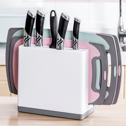 Multifunction Scissors Knife Holder Cutting Board Holder  Draining Rack Storage Shelf  Kitchen Organizer Chopping Knife Rack ► Photo 1/6