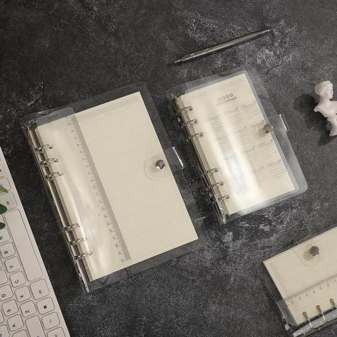 Transparent loose leaf binder loose strap loose leaf inner core  A6 A7 note book journal a5 planner office supplies ► Photo 1/6