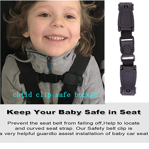Car Seat Chest Harness Clip, Child Safety Seat Belt Buckle Clasp Strap Belt for Kids, Portable Toddler Adjustable Lock Tite Guar ► Photo 1/6