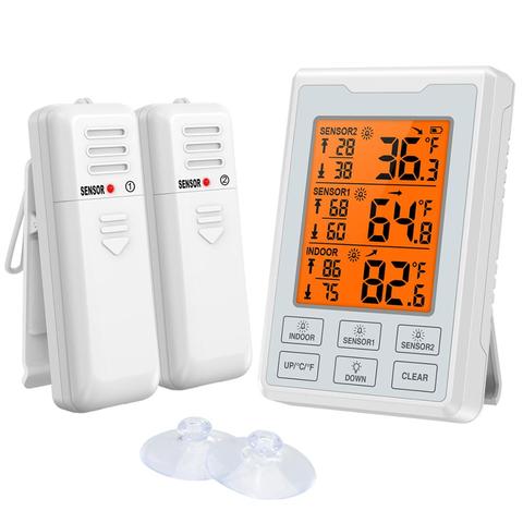 Wireless Digital Freezer Alarm Thermometer Fridge Home Indoor Outdoor Weather Forecast Thermometer 2022 Hot New ► Photo 1/6