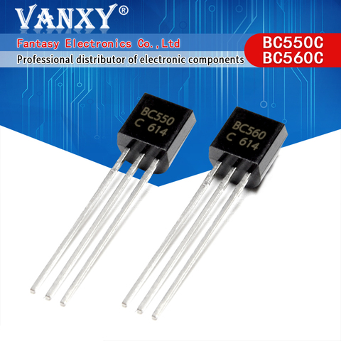 100PCS BC550C + BC560C each 50pcs BC550 BC560 TO92 Transistor DIP-3 45V 0.1A TO-92 New Original ► Photo 1/2