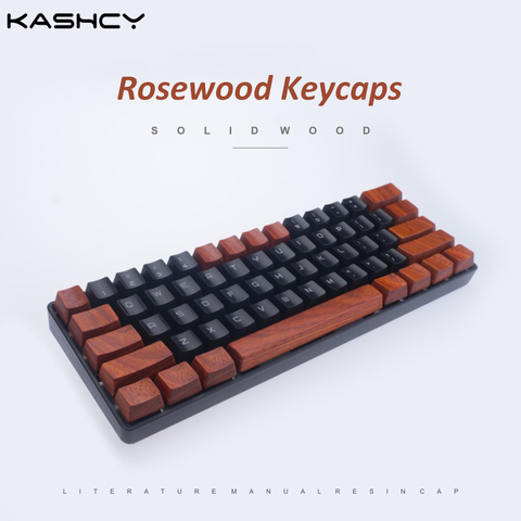 Kashcy wood keycap for mechanical keyboard rosewood solid wooden keycaps spacebar Esc Cherry mx OEM ► Photo 1/5