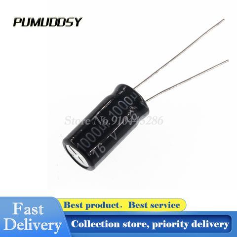 20PCS/LOT Aluminum electrolytic capacitor 1000uF 16V 8*16 Electrolytic Capacitor 16v 1000uf 8x16mm ► Photo 1/1