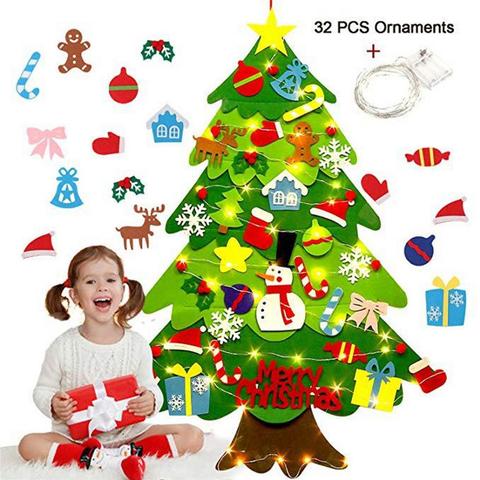 DIY Felt Christmas Tree Decorations Set Christmas Party Supplies For Nursery Children Gift Felt Christmas Tree DIY Soft Tree ► Photo 1/6