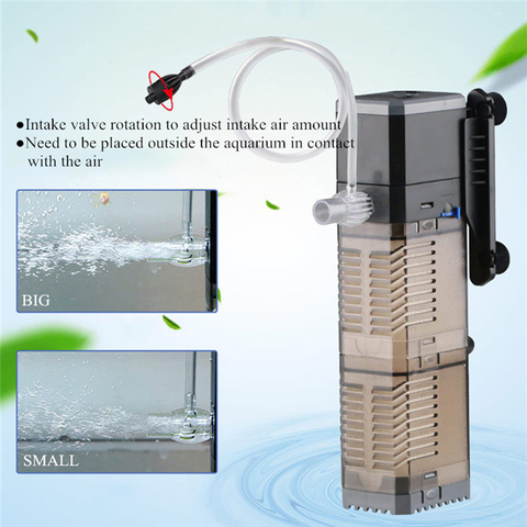 3 in 1 Multifunction Aquarium Filter Air Pump Submersible Fish Tank Aquarium Pump Oxygen Pump Micro Water Pump 220V 25W 1500L/h ► Photo 1/6