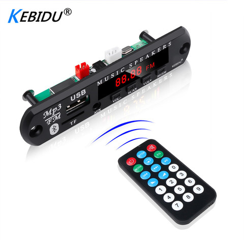 DC 5V 12V Wireless MP3 Decoder Board Bluetooth 5.0 WMA Audio Module USB TF Radio With Screen With Remote Control For Car ► Photo 1/6