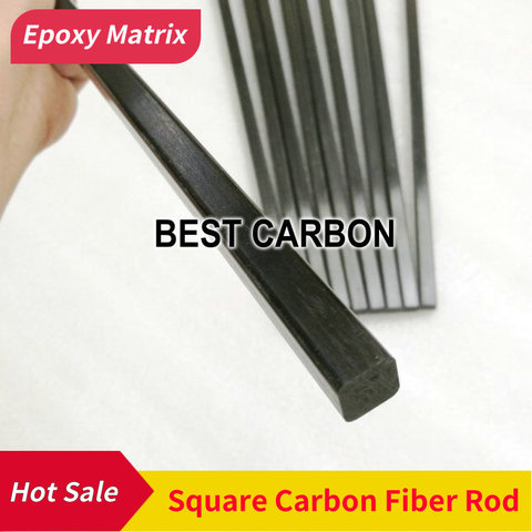 Free shipping 500mm length Pultruded Square Solid Carbon Fiber Rod ,CFR rods ► Photo 1/6