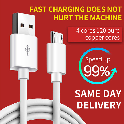 Micro USB Cable 3A  Fast Charge USB Data Cable for Samsung Xiaomi LG Tablet Android Mobile Phone USB Charging Cord ► Photo 1/5