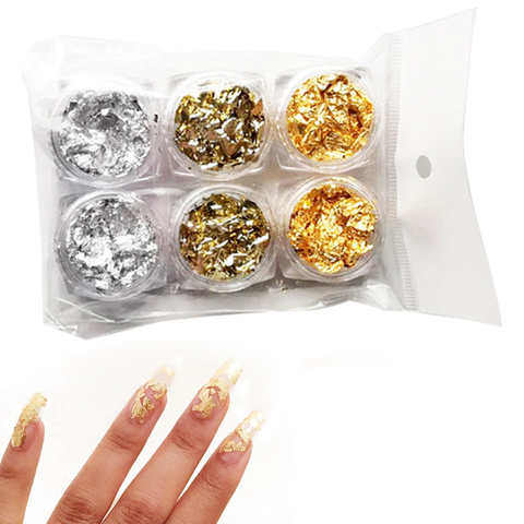 3D Mesh Gold Silver Nail Art Foil Irregular Aluminum Nail Sticker Manicure  Gel Polish DIY Nails Design Decoration