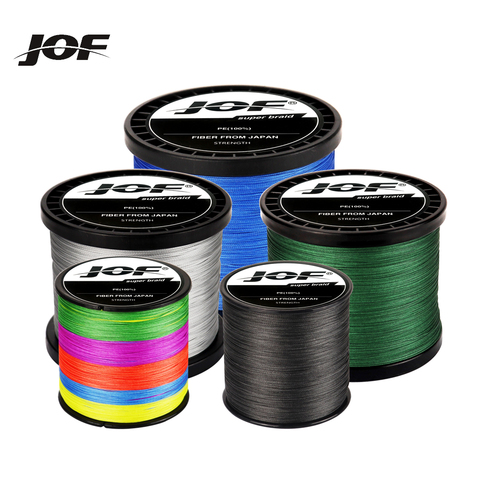 JOF 4 Strands Braided Fishing Line 300M 500M 1000M Carp