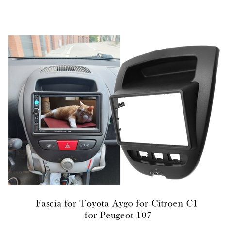 Car Radio Audio Panel Stereo Frame Mount Fascia For Peugeot 107 For Toyota Aygo For Citroen C1 Dash Installation Bezel Trim Kit ► Photo 1/6