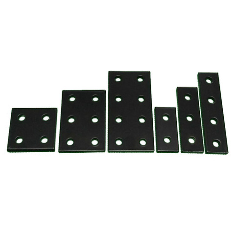 2pcs/lot  Black Joint Board Plate Corner Fastener Rectangle Bracket Aluminum Profile Connecting Plate without Bolts and Nuts ► Photo 1/5