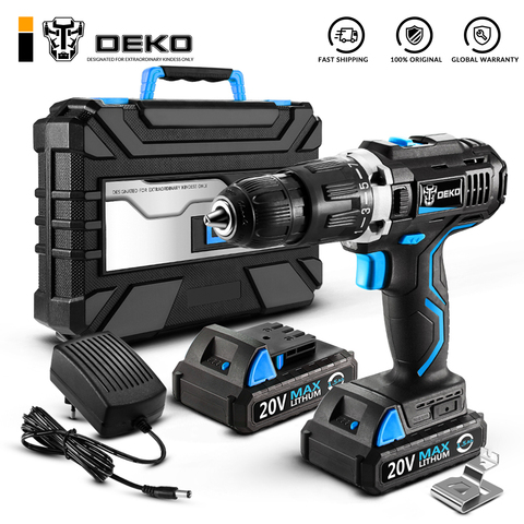 DEKO GCD20DU 20V Max Household DIY Woodworking Lithium-Ion Battery Cordless Drill Driver Power Tools Electric Drill Power Drill ► Photo 1/6