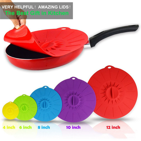 Set of 5 Silicone Microwave Bowl Cover Food Wrap Bowl Pot Lid Food Fresh Cover Pan Lid Stopper Bowl Covers Cooking Kitchen Tools ► Photo 1/6