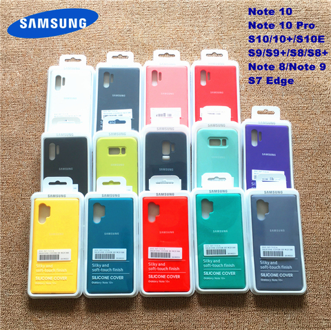 Samsung Silicone Cover Case For Galaxy S10+ S20+ S10E S10 Lite S8 S9 S10 S20 Plus S20 Ultar S10 5G Note 8 9 10 Plus S7 Edge ► Photo 1/6