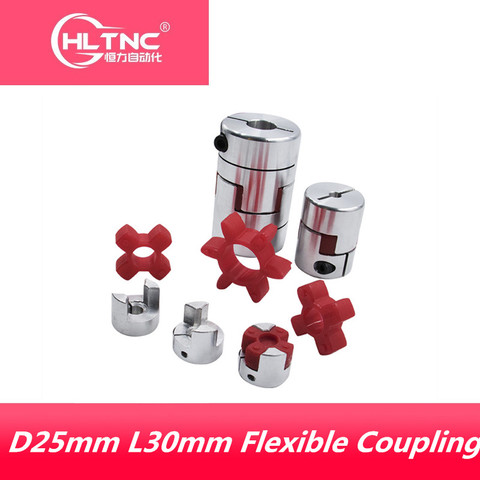 Jaw Flexible Coupling Plum Coupler Diameter=25mm Length=30mm 8mm To 10mm 5/6/6.35/8/9.5/10/12mm ► Photo 1/3