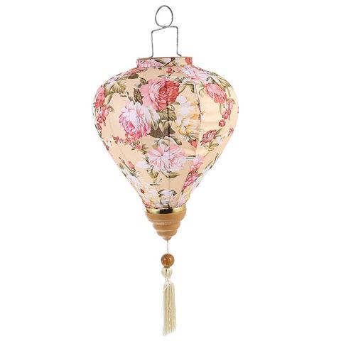 1Pc Lanterns Retro Vintage Mid-Autumn Silk Lanterns Vietnam Lantern Floral Pattern Lantern for Festival Party Outdoor ► Photo 1/6