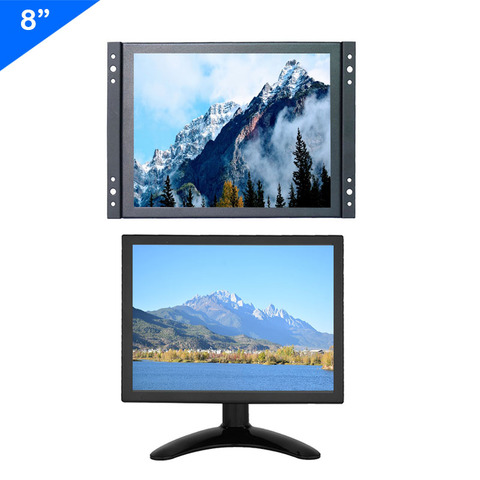 ZHIXIANDA 8 inch with HDMI VGA / D-Sub BNC AV USB input open frame desktop industrial monitor ► Photo 1/6