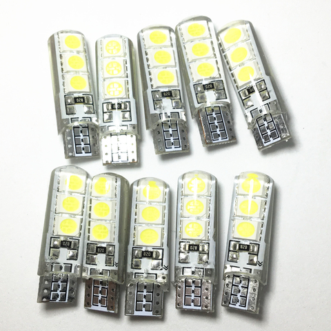 100PCS T10 194 2825 W5W LED 6 SMD Silica Gel Waterproof  Light motorcycle Auto Parking Bulb Silicone Shell Car Reading Dome lamp ► Photo 1/6