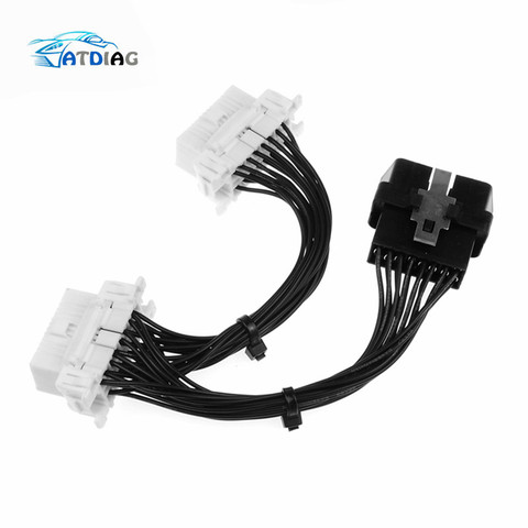 High Quality 16 pin OBD2 OBDii OBD 2 Splitter Extension Cable one Male to Two Female Y Cable OBD2 splitter extension ► Photo 1/6