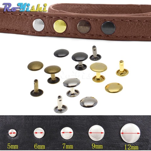 100pcs/set Metal Double Cap Rivets Stud Rapid Rivets Collision Nail Metal Spike Leather Craft Repair 4 Colors ► Photo 1/6