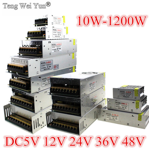 Hot Sale AC85-265V 110V 220V to DC5V 12V 24V 36V 48V 1A 2A 3A 5A 10A 15A 20A 30A 40A 80A CCTV / LED Strip Power Supply Adapter ► Photo 1/6