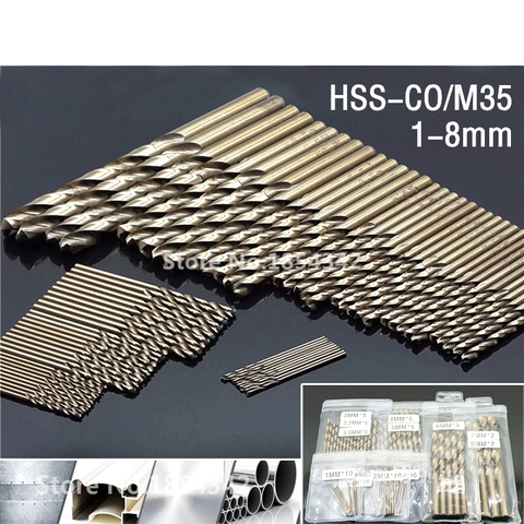 74pcs Set 1MM-8MM Cobalt High Speed Steel Twist Drill Hole M35 Stainless Steel Tool Set The Whole Ground Metal Reamer Tools ► Photo 1/6