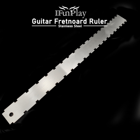 Guitar Neck Notched Straight Edge Ruler Stainless Steel Guitar Bass Fret Leveling Ruler Fret Rocker Fret Level Luthier Tool ► Photo 1/6