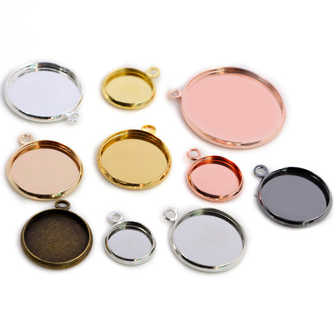 8 10 12 14 16 18 20 25 mm Round Cabochon Base Tray Bezels Blank Setting Supplies For Jewelry Making Findings Bracelet Pendant ► Photo 1/6