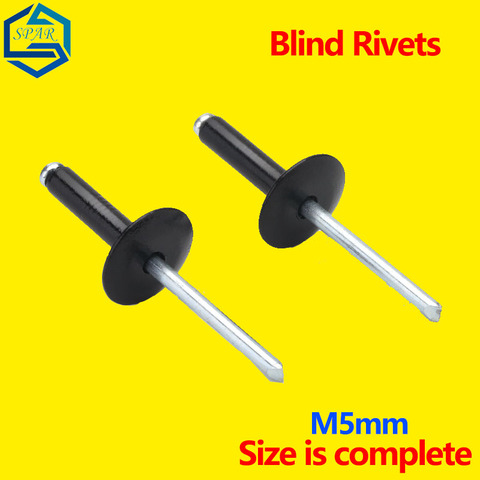 Large Cap Open End Aluminum Blind Rivets blind Rivet pull Cap  Rivets Blind Rivet with Flat Round Head  split Brivets GB ► Photo 1/5