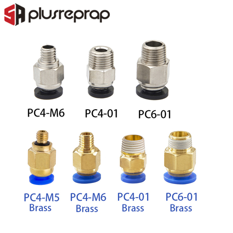 Pneumatic Connectors Bowden Extruder J-head Hotend for OD 4mm or 6mm PTFE Tube Quick Coupler j-head Fittings 3D Printer Parts ► Photo 1/6