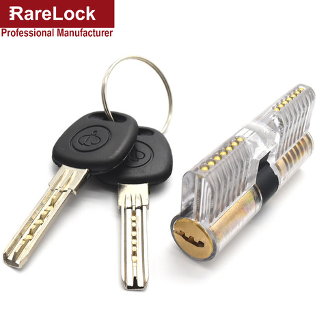 Training Door Lock Pick Set for Beginner Transparent Lock View of Both End 7 Pin Rarelock MMS277 cc ► Photo 1/6