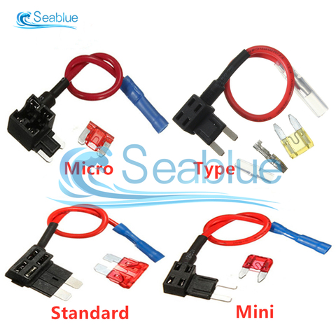 12V Fuse Holder Add-a-circuit TAP Adapter Micro Mini Ford Type Standard ATM APM Blade Auto Fuse With 10A Blade Car Fuse Holder ► Photo 1/6